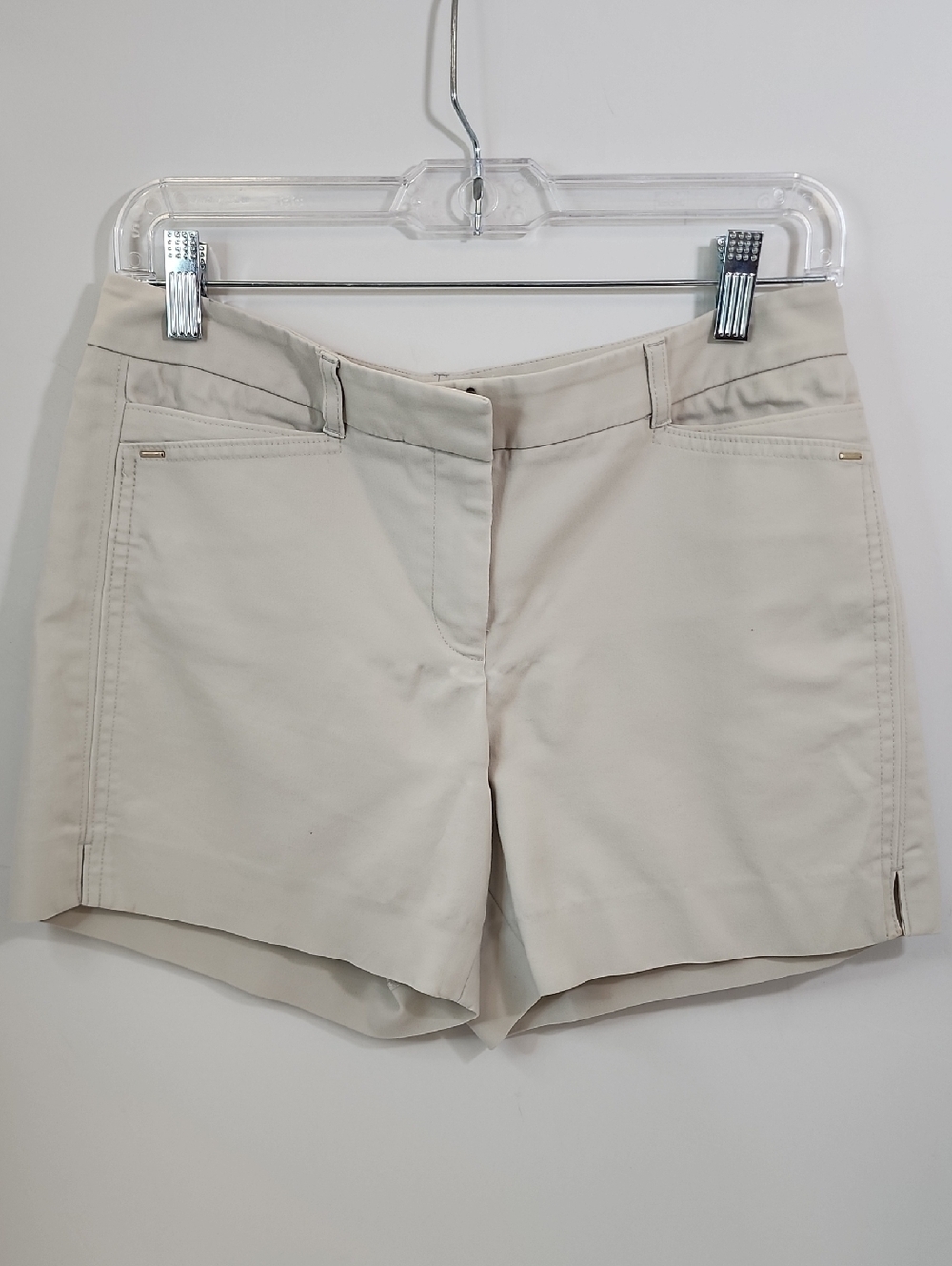 White House Black Market Cream Tailored Shorts